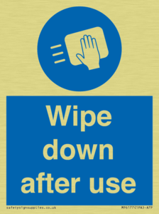 Wipe down after use